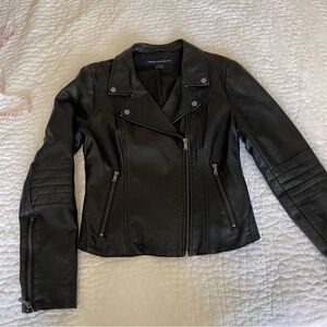 French Connection Faux Leather Biker Jacket